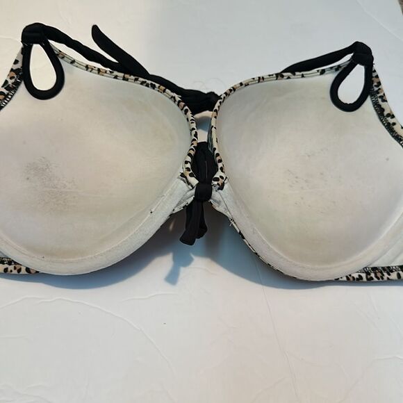 Victoria's Secret Leopard Print Underwire Push-up Bikini Top 36D - Picture 7 of 10